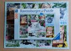 Ravensburger Puzzel van 500 stukjes Poesjes in hun mandje, Hobby en Vrije tijd, Ophalen of Verzenden, 500 t/m 1500 stukjes, Zo goed als nieuw