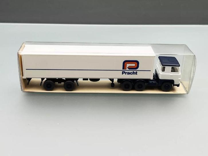 1:87 Wiking 520 Scania 111 Container truck 'PRACHT', Hobby en Vrije tijd, Modelauto's | 1:87, Zo goed als nieuw, Bus of Vrachtwagen