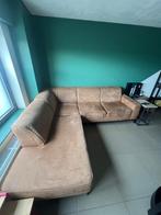 Bruine stoffen zetel, Ophalen, Stof, 250 tot 300 cm, Gebruikt