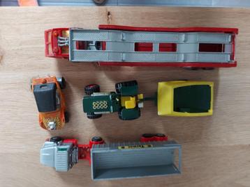 4 matchboxen : autovervoer-tractor- camion asfalt, Enlèvement, Utilisé, Autres types