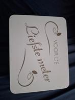 Blikken giftbox 'Voor de liefste Meter', Enlèvement, Comme neuf, Cadeau d'accouchement