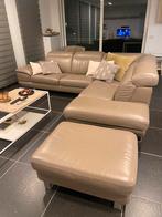 Leren zetel, Huis en Inrichting, Zetels | Zetels, Ophalen, Gebruikt, Leer, Vierpersoons of meer