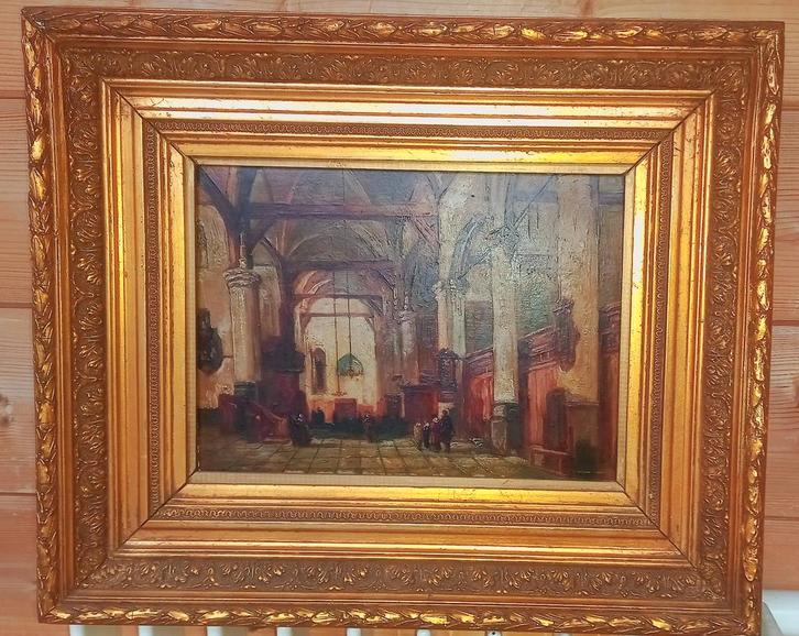 Johannes Bosboom Amsterdamse kerk 1847, Antiek en Kunst, Antiek | Religieuze voorwerpen, Ophalen of Verzenden