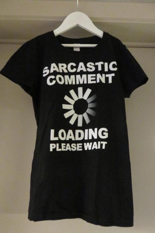 T-shirt "Sarcastic Comment Loading", maat XS, Kleding | Dames, T-shirts, Gedragen, Maat 34 (XS) of kleiner, Zwart, Korte mouw