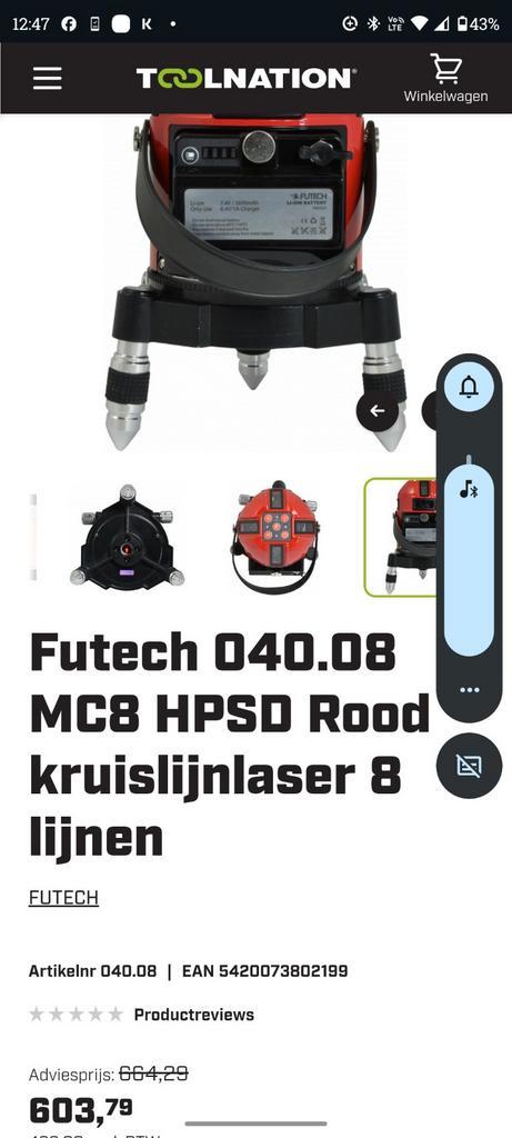 Nouveau laser à lignes croisées rouges Futech à 8 lignes, Bricolage & Construction, Instruments de mesure, Enlèvement