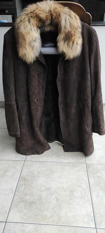 Design jas Parmentier; unisex uit daim met 3 echte pels soor beschikbaar voor biedingen