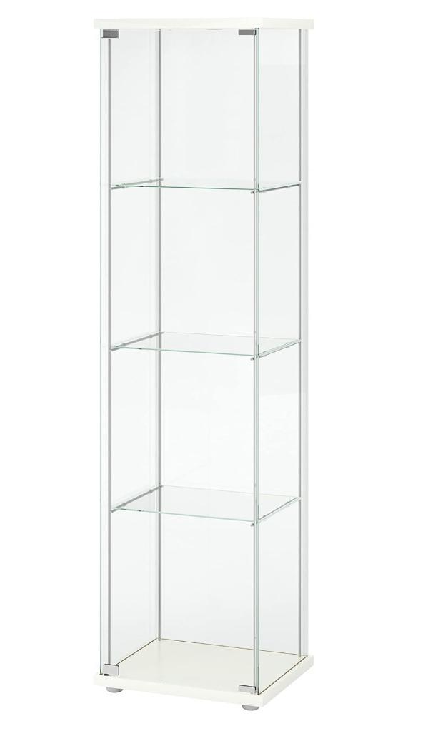 Vitrine en verre Ikea Detolf blanche (RESERVE), Maison & Meubles, Armoires | Vitrines, Comme neuf, 150 à 200 cm, Moins de 50 cm