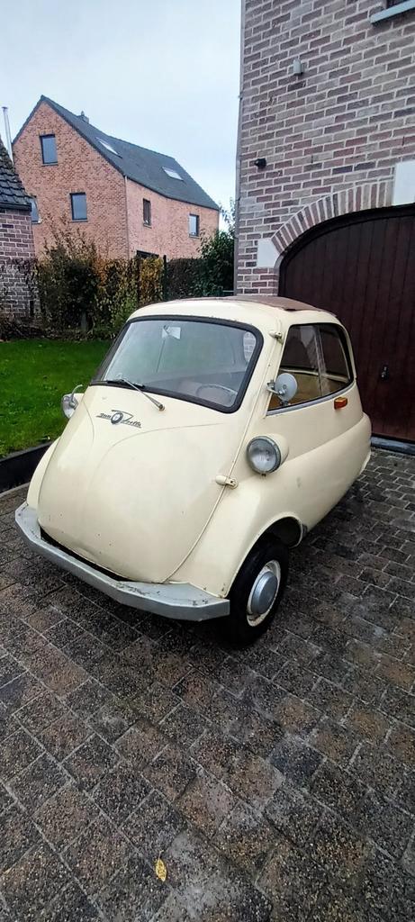 BMW Isetta 300 cc, Auto's, Oldtimers, Particulier, BMW, Benzine, Coupé, Handgeschakeld, Beige, Beige, Leder en Stof