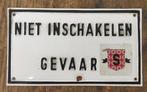 Vintage waarschuwingsbordje 'Niet inschakelen', Ophalen of Verzenden, Overige typen