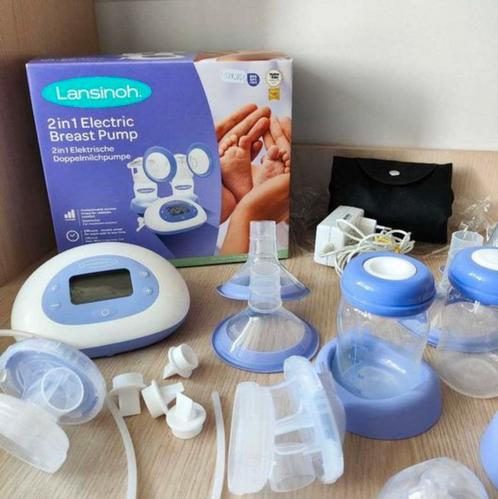 Dubbele elektrische borstkolf Lansinoh 2-in-1, tweefasig, Kinderen en Baby's, Babyvoeding en Toebehoren, Zo goed als nieuw, Borstkolf