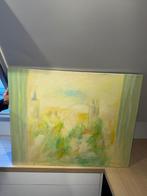 Origineel schilderij van Herman Hertogs (1992) — Stadsgezich, Ophalen of Verzenden
