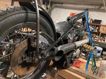 Eigenbouw Kenteken hardtail Triumph / Harley Davidson beschikbaar voor biedingen