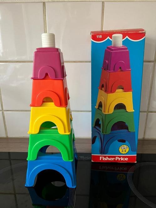 Tour empilable Fisher-Price - 1983, Kinderen en Baby's, Speelgoed | Fisher-Price, Gebruikt, Overige typen, Met geluid, Ophalen of Verzenden