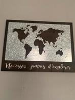 Wanddecoratie van ijzer en hout (78/58 cm), Ophalen, Hout
