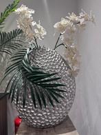 Zilver vaas met  kunst orchidee, Ophalen, Zo goed als nieuw, Binnen
