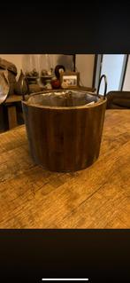 Houten bloempot, Tuin en Terras, Bloempotten, Ophalen of Verzenden, Nieuw, Overige materialen