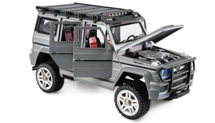 BRX24 Metal Scale Crawler 4WD 1:24 RTR antraciet, Hobby en Vrije tijd, Modelauto's | 1:24, Zo goed als nieuw, Auto, Ophalen of Verzenden
