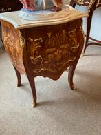 Mooie gebogen marqueterie commode, Antiek en Kunst, Ophalen