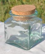 bocal carré en verre bouchon de liege, Maison & Meubles, Enlèvement ou Envoi, Comme neuf, Verre, Récipient(s)