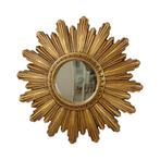 Kleine Vintage Zonnespiegel Sunburst Spiegel Resine 25cm, Ophalen of Verzenden, Rond, Minder dan 50 cm, Minder dan 100 cm