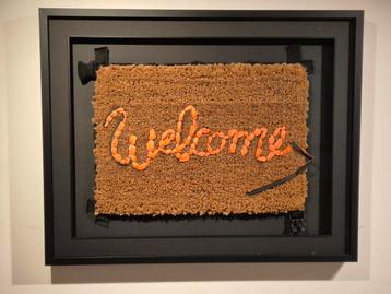 Banksy Welcome Mat - Professioneel ingekaderd – beschikbaar voor biedingen