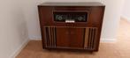 vintage radio met platenspeler (Philips), Gebruikt, Ophalen, Radio