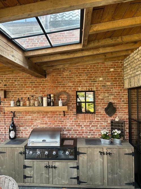 Buitenkeuken met gas bbq en kookplaat van boretti, Tuin en Terras, Buitenkeukens, Zo goed als nieuw, Gas, Ophalen