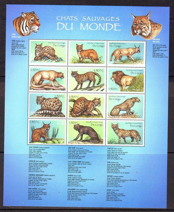 Postzegels Zaïre / Congo: Diverse thema's, Postzegels en Munten, Postzegels | Afrika, Postfris, Overige landen, Ophalen of Verzenden