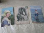 3 Vintage Postkaarten  "Kindjes", Affranchie, Enfants, Enlèvement ou Envoi