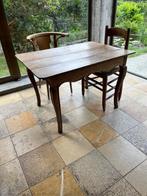 Mooie houten tafel 102 X 74 X H 66, Huis en Inrichting, Tafels | Eettafels, Ophalen, Gebruikt, 100 tot 150 cm, Eikenhout