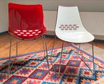 3 designstoelen in perfecte staat, Zo goed als nieuw, Rood, Metaal