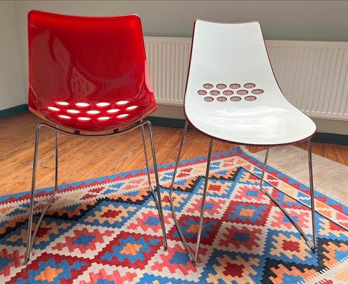 3 chaises design en parfait état, Maison & Meubles, Chaises, Comme neuf, Métal, Rouge