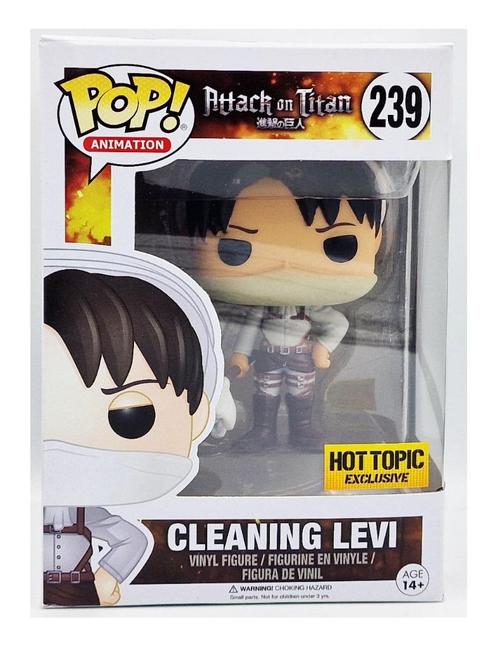 Funko POP Attack on Titan Cleaning Levi (239) Released: 2017, Collections, Jouets miniatures, Comme neuf, Envoi