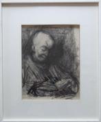 DRIES VAN DEN BROECK / LEZENDE MAN / ORIGINEEL / 39x32cm KAD, Antiek en Kunst, Ophalen of Verzenden