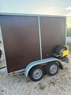 Remorque double essieux fermé 750kg, Enlèvement, Comme neuf