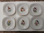 6 bordjes vogels, Antiek en Kunst, Ophalen of Verzenden