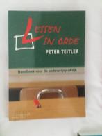 Boek: lessen in orde - Peter Teitler, Ophalen of Verzenden, Zo goed als nieuw, Peter Teitler