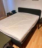 IKEA bed + matrass, Huis en Inrichting, Ophalen, Gebruikt, Zwart, Tweepersoons
