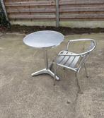 Terrasmeubelset 1 tafeltje met 2 stoeltjes, Tuin en Terras, Tuintafels, Ophalen, Gebruikt, Rond, Aluminium