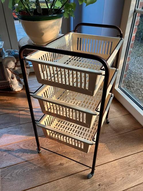 Vintage opberg trolley, Verzamelen, Retro, Huis en Inrichting, Ophalen