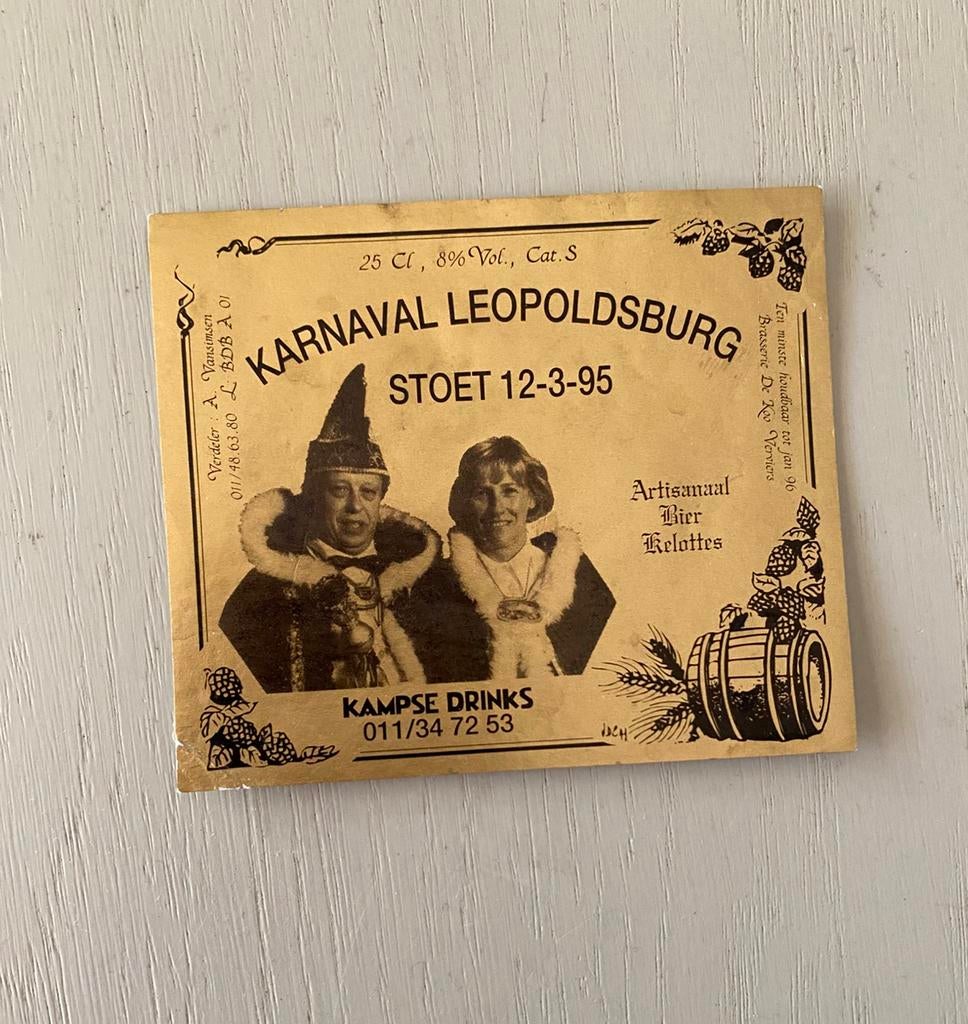 Oud etiket Carnaval LEOPOLDSBURG brouwerij DE KOO - VERVIERS, Collections, Marques de bière, Enlèvement ou Envoi