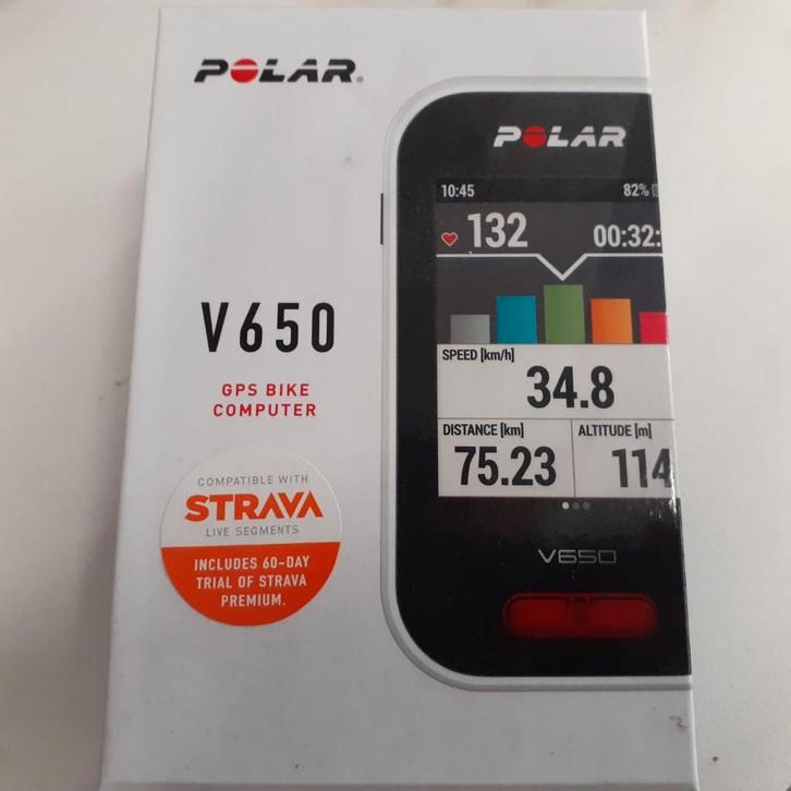 Polar V650, Fietsen en Brommers, Fietsaccessoires | Fietscomputers, Zo goed als nieuw, Draadloos, GPS, Hartslagsensor, Snelheidssensor