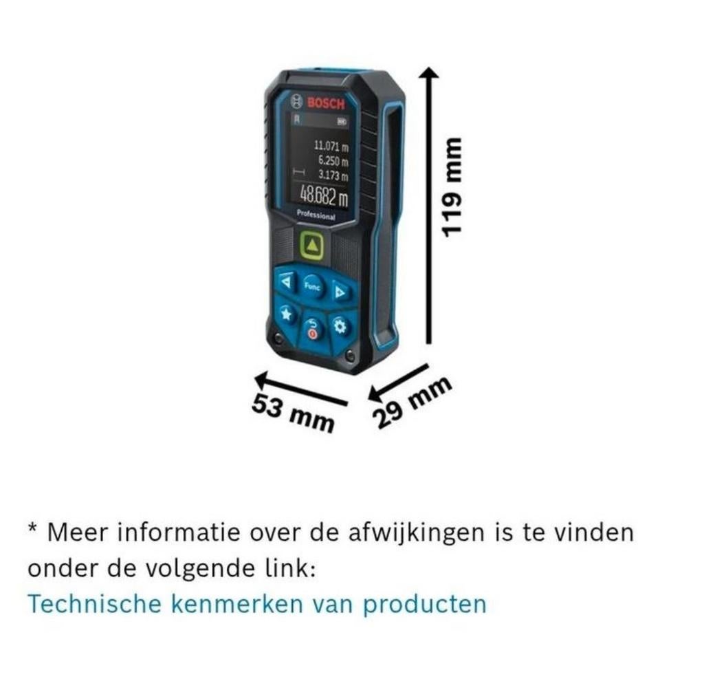 Bosch Professional GLM 50-25 G laser afstandsmeter NIEUW ., Doe-het-zelf en Bouw, Meetapparatuur, Ophalen of Verzenden, Nieuw