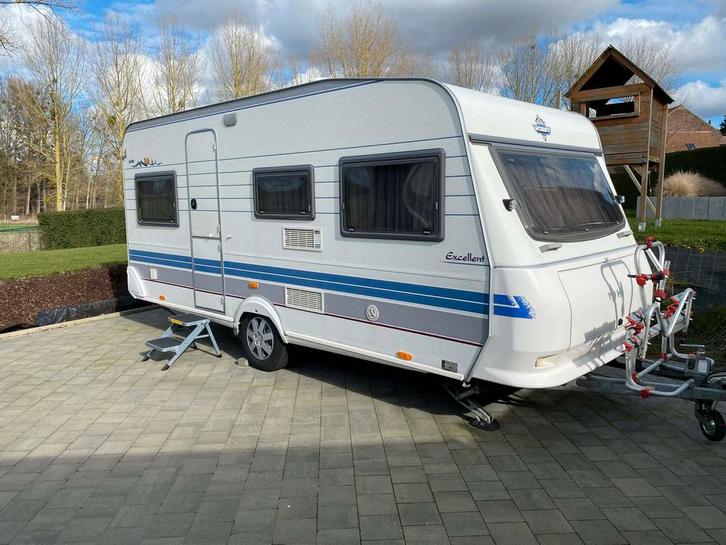 Hobby Excellent 470 UF, Caravanes & Camping, Caravanes, Particulier, Hobby, Porte-vélos, Enlèvement