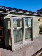 2 vaste ramen + 1 dubbel raam (1m70 hoog) GRATIS, Ophalen, Zo goed als nieuw, Gevelraam of Ruit, Dubbelglas