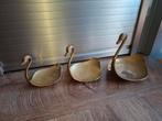Lot de 3 cygnes en laiton, Antiek en Kunst
