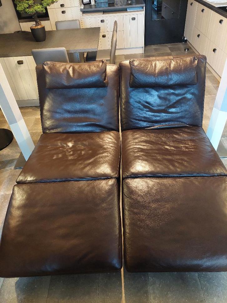 Relax en cuir brun Natuzzi, Maison & Meubles, Fauteuils, Utilisé, Cuir, 75 à 100 cm, 150 cm ou plus, Enlèvement