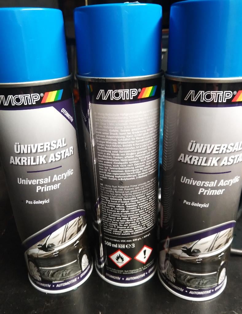 spuitbussen MOTIP grondverf. - Nieuw, Ophalen