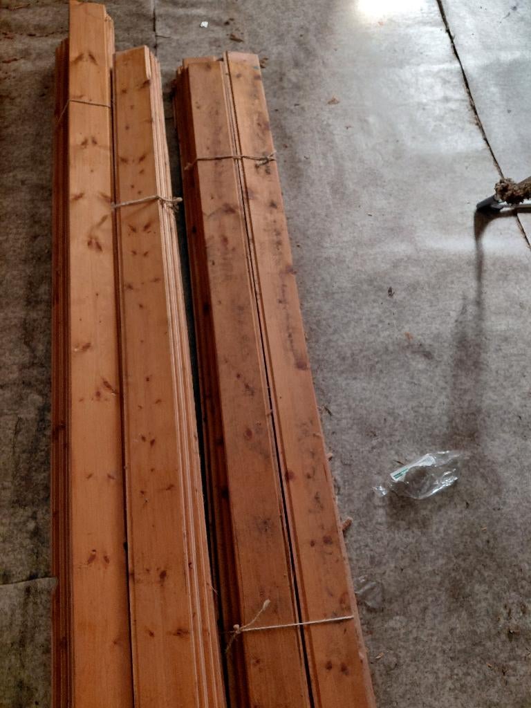 Lot de lambris bois 6m2, Bricolage & Construction, Bois & Planches, Utilisé, Pin, Enlèvement