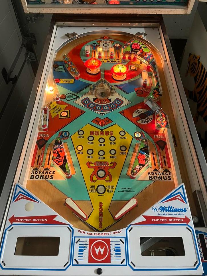 flipper Williams Little Chief, Collections, Machines | Flipper (jeu), Comme neuf, Williams, Enlèvement